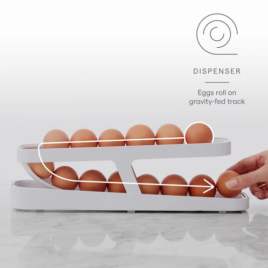 Egg Dispenser, Space-Saving Rolling Eggs
